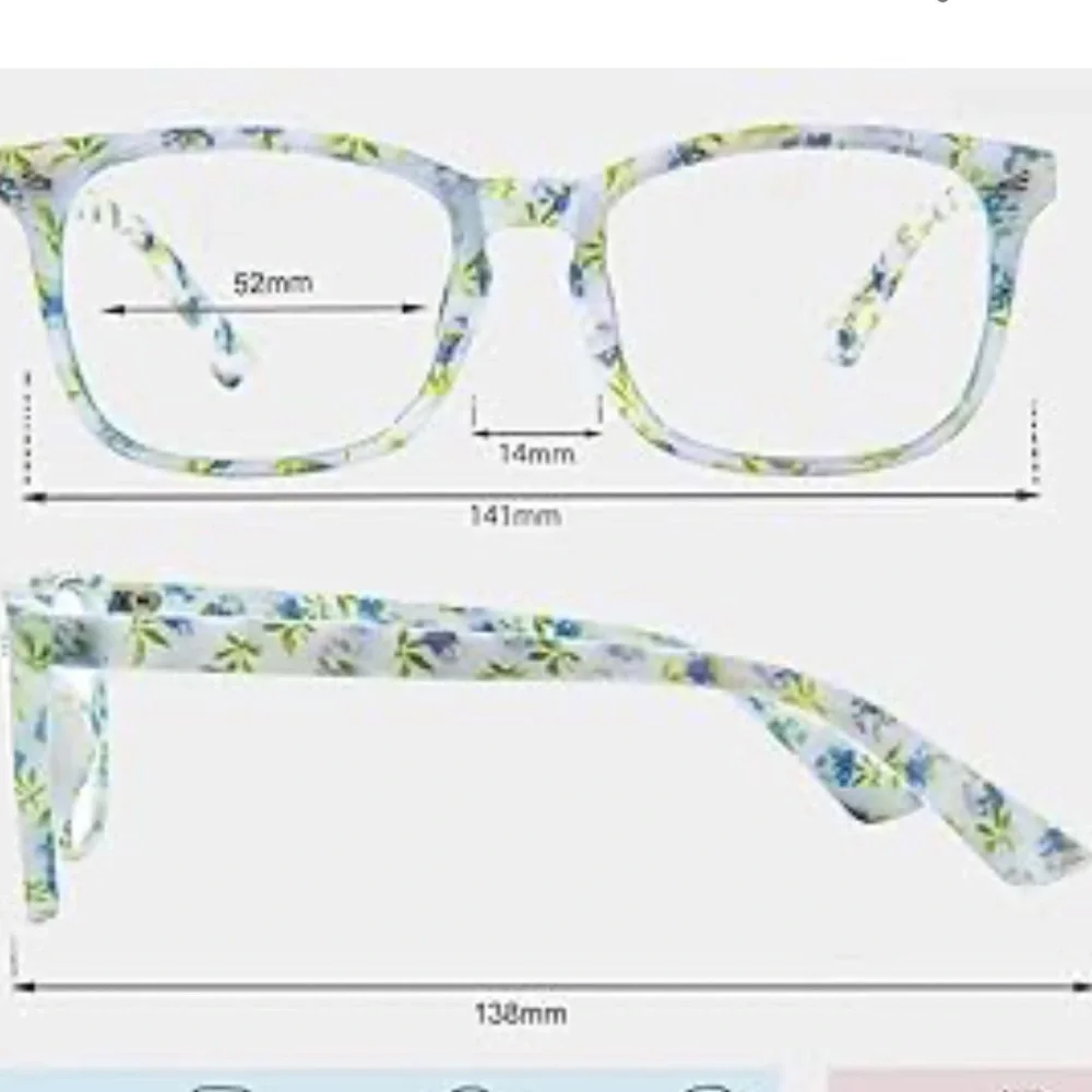 🆕THE POINEER WOMAN: Blue Light Protection Glasses with Floral Frame & Case.